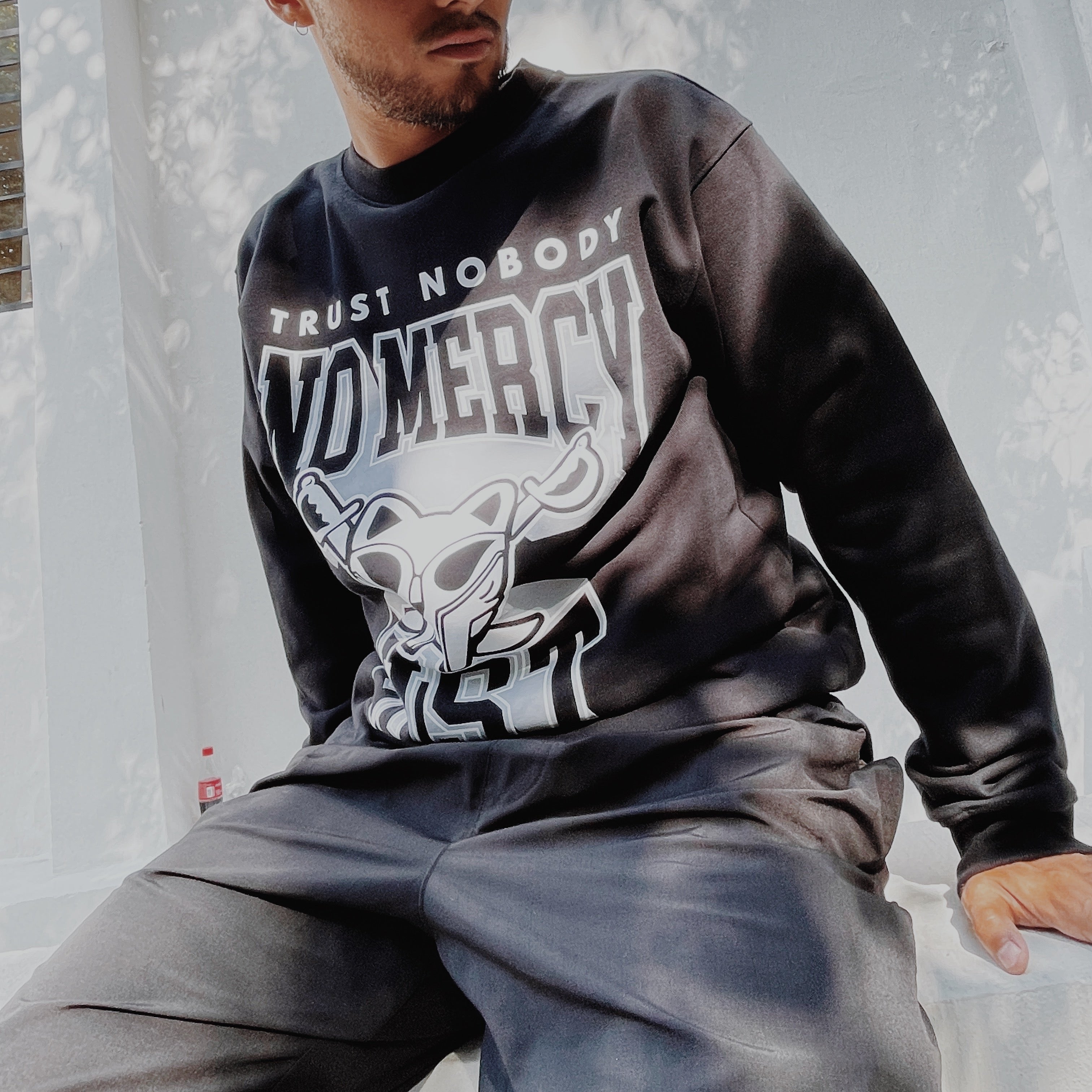 No Mercy Co. "Trust Nobody" College Crewneck