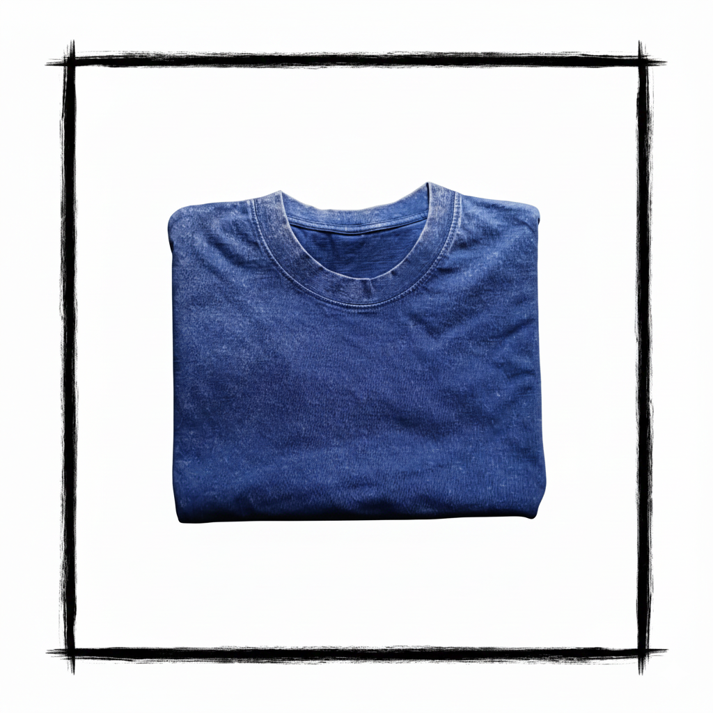 Playera Acid Wash azul 230 Gramos