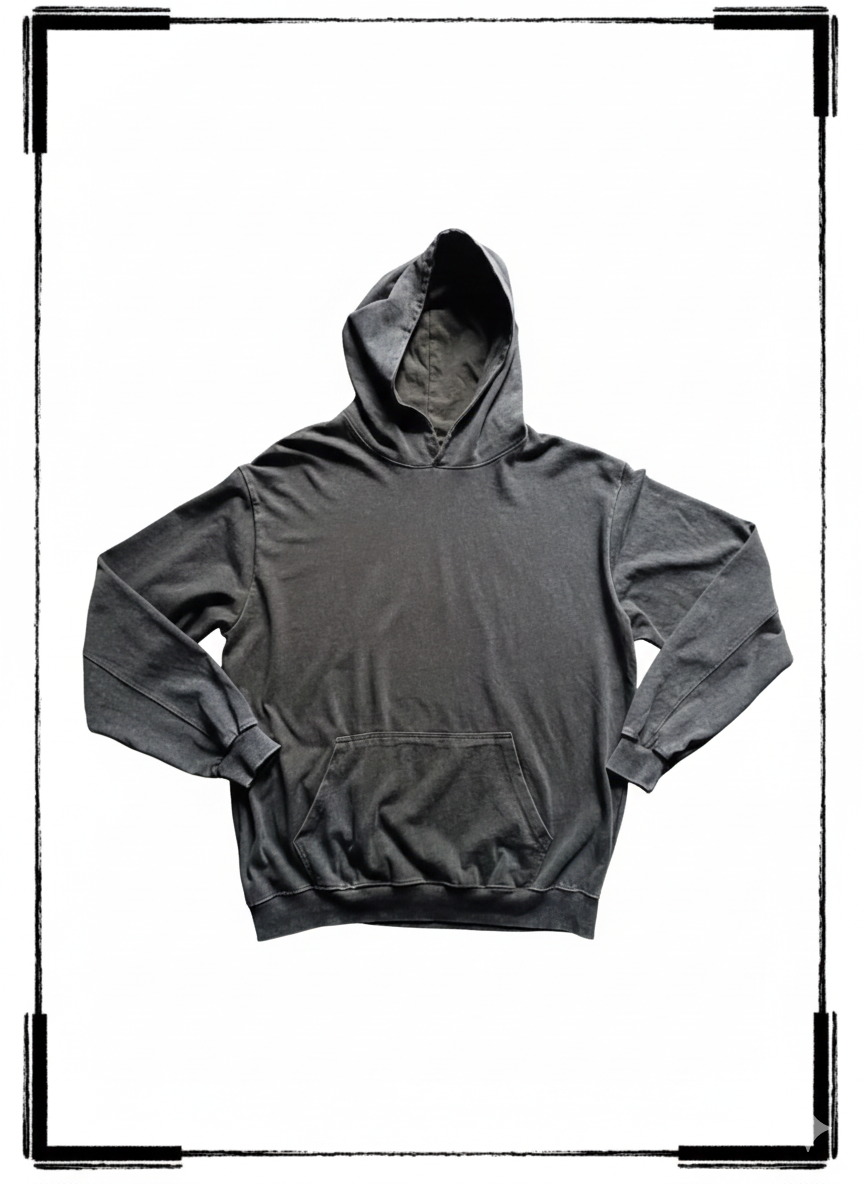 Hoodie Acid Wash Verde