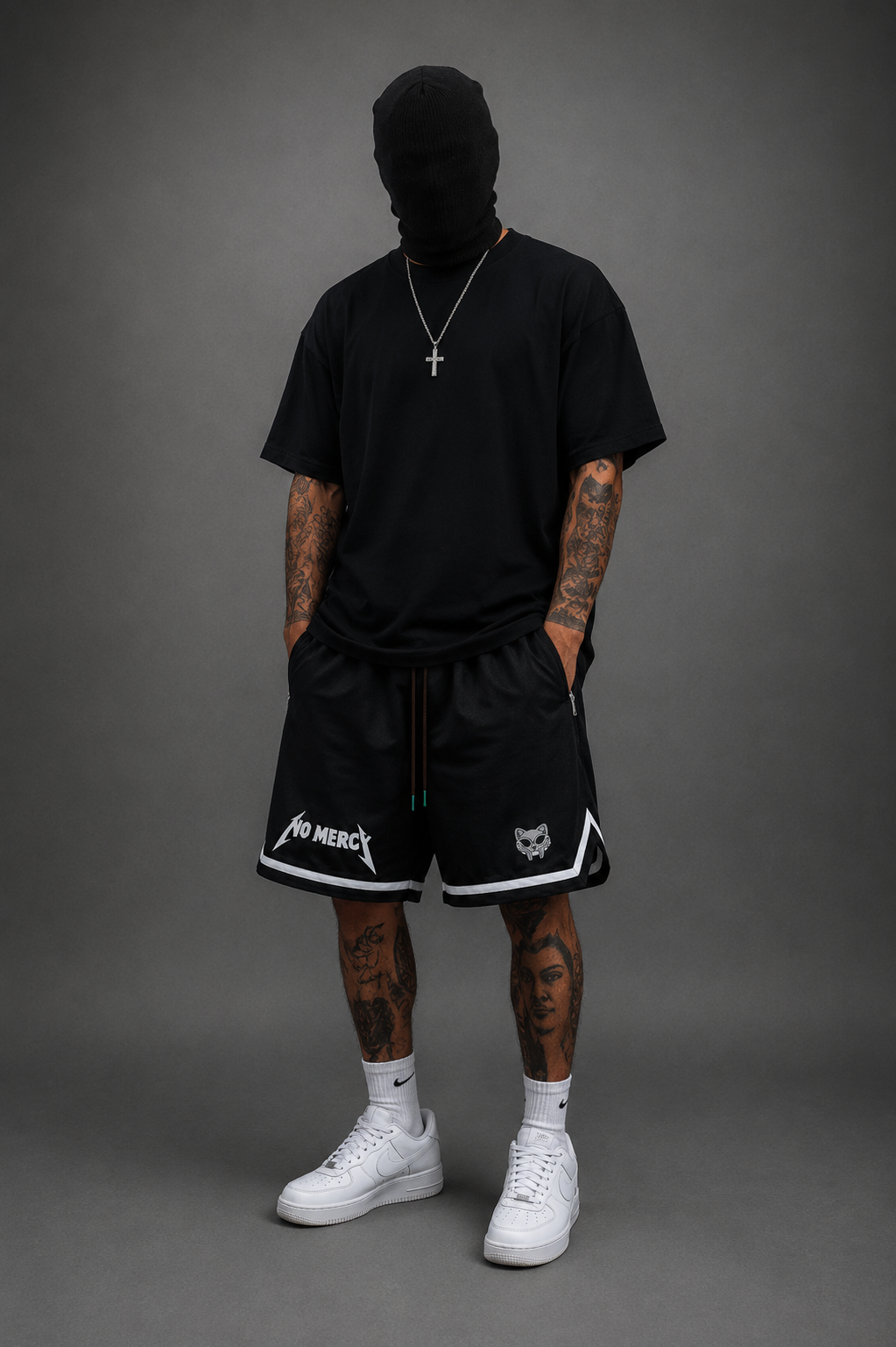NO MERCY HEAVY METAL SHORT – BLACK