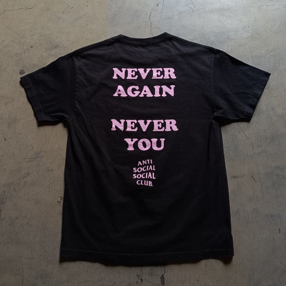 Anti Social Social Club ASSC "Never Again Never You Black Tee 2017 – 2018.