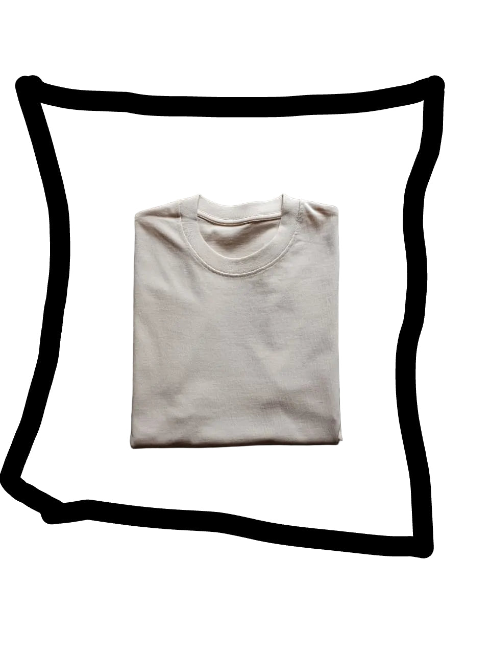 Playera Oversize 320 Gramos Crema | Blank-US Algodón Premium Heavyweight