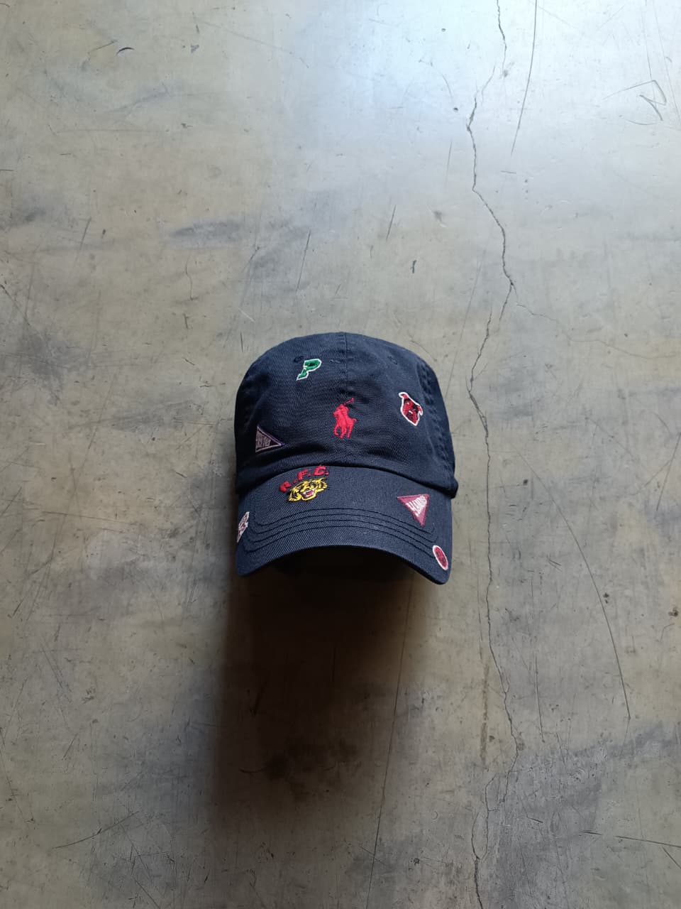 Polo Ralph Lauren Multi Patch Varsity Cap Navy – Second Hand