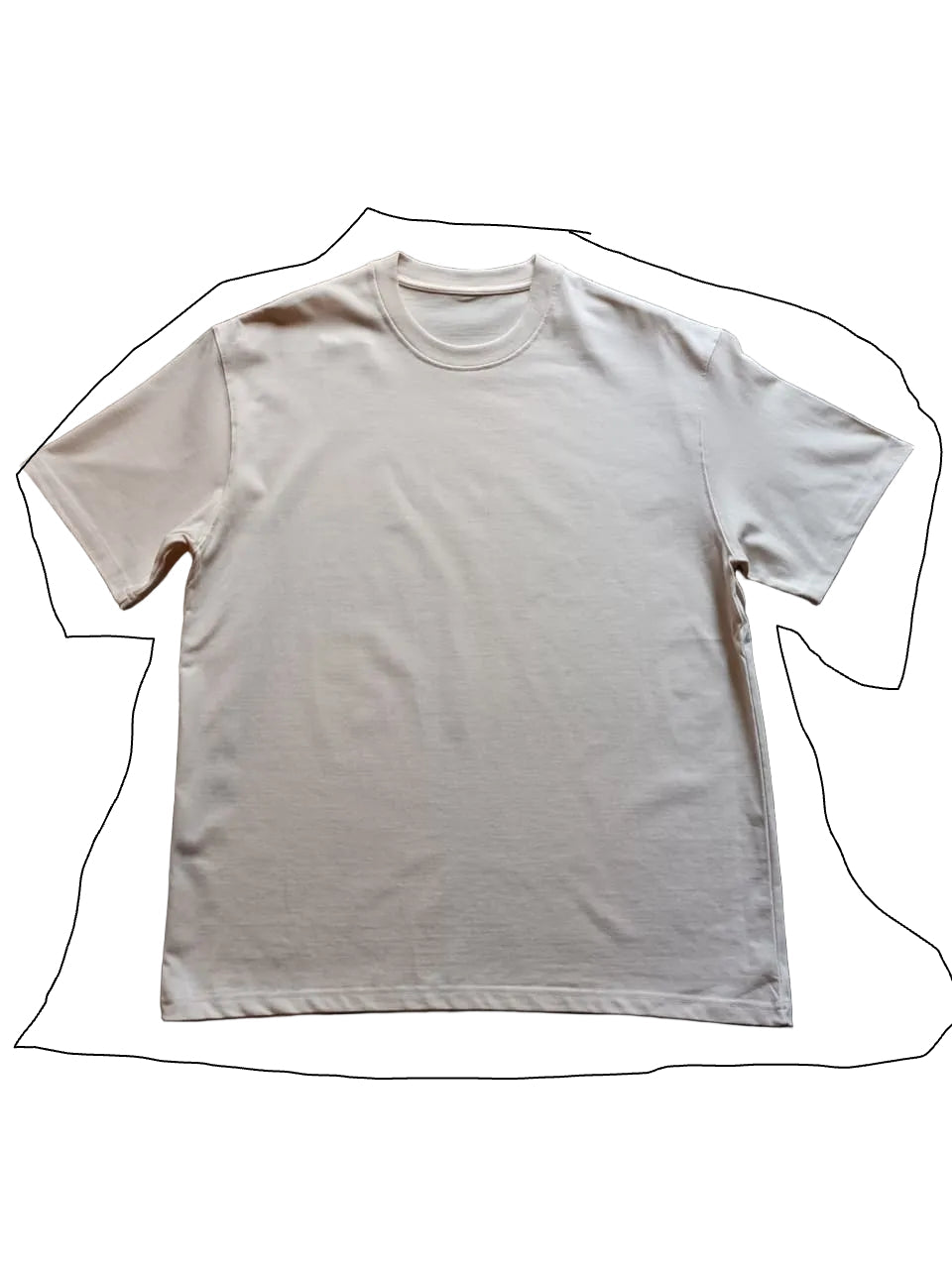 Playera Oversize 320 Gramos Mantequilla |  Algodón Premium Heavyweight