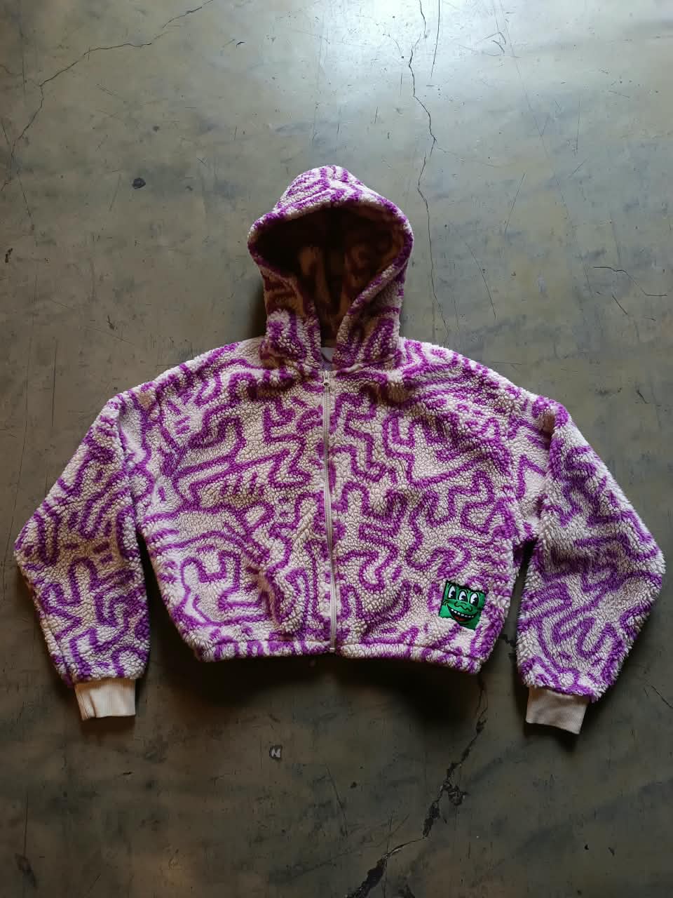H&M × Keith Haring Sherpa Fleece Jacket Purple – 2022