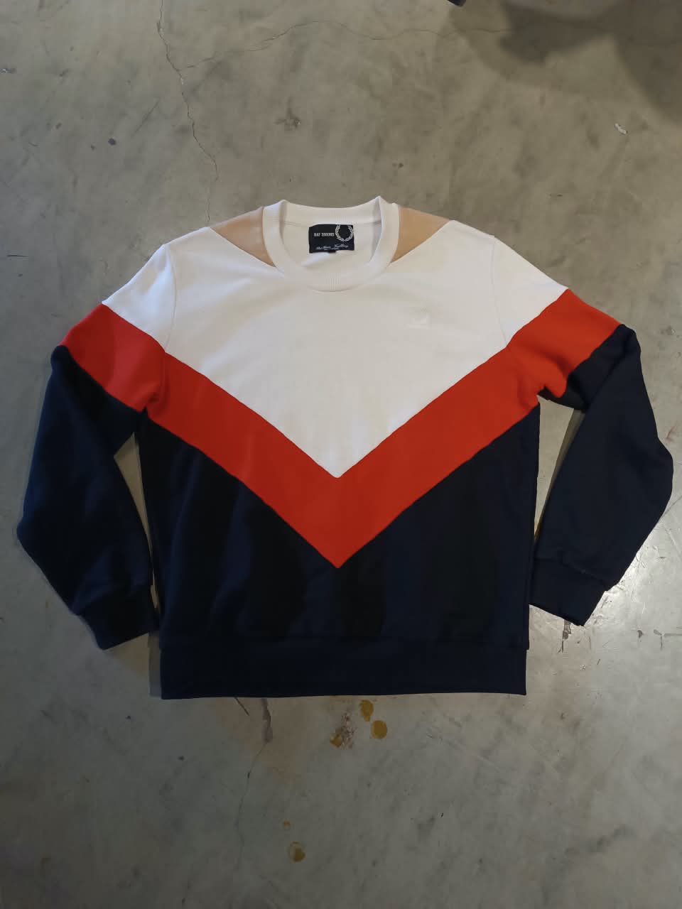 Fred Perry × Raf Simons Chevron Insert Sweatshirt — SS16