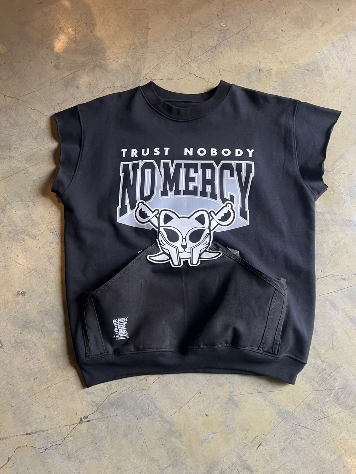 NO MERCY ARCHIVE // TN-02 “TRUST NOBODY” RECONSTRUCTED CREWNECK