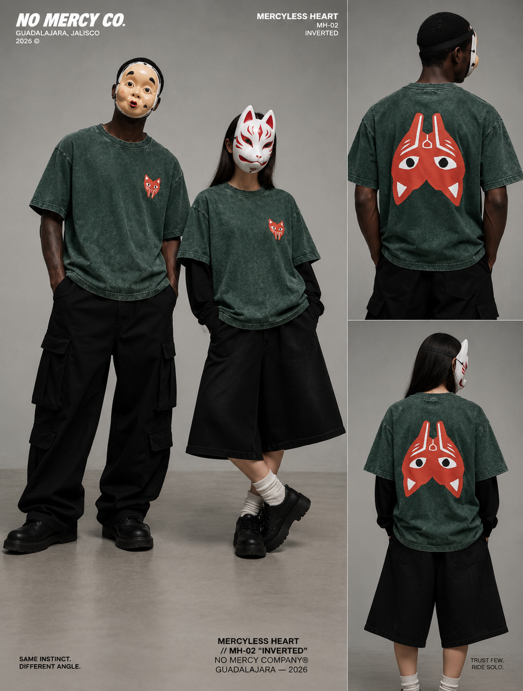 MERCYLESS HEART // MH-02 “INVERTED” TEE.