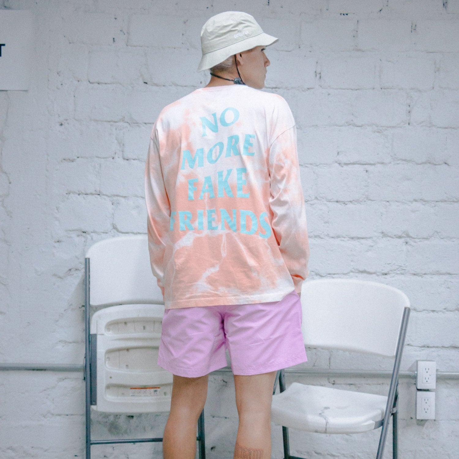 No More Fake Friends Tye Die "Peach" Manga Larga